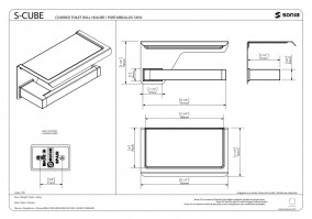 MEDIDAS PORTARROLLOS CON REPISA S-CUBE SONIA